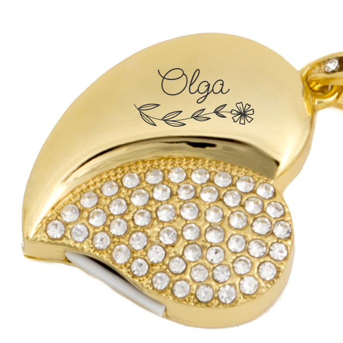 Pendrive GOLD HEART